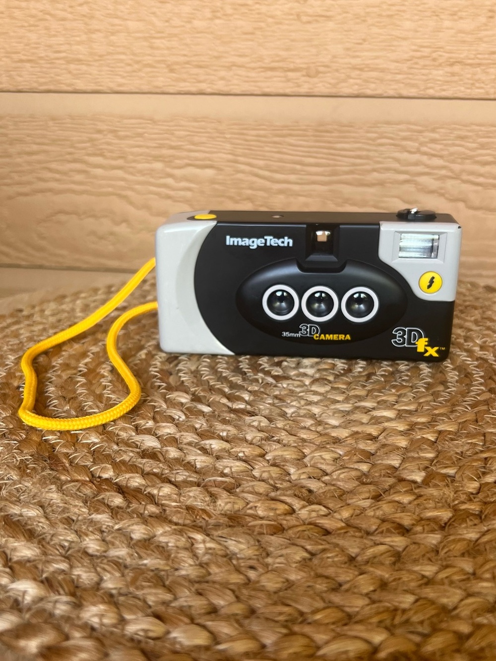 ImageTech 3Dfx Retro 3-Lens Film Camera - Black & Gray with Yellow Strap - Works